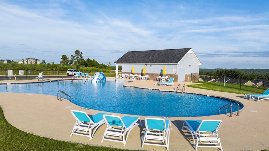 Front exterior of a new home in The Abbey at Trolley Run Station, Aiken, SC, highlighting curb appeal (Image 2).