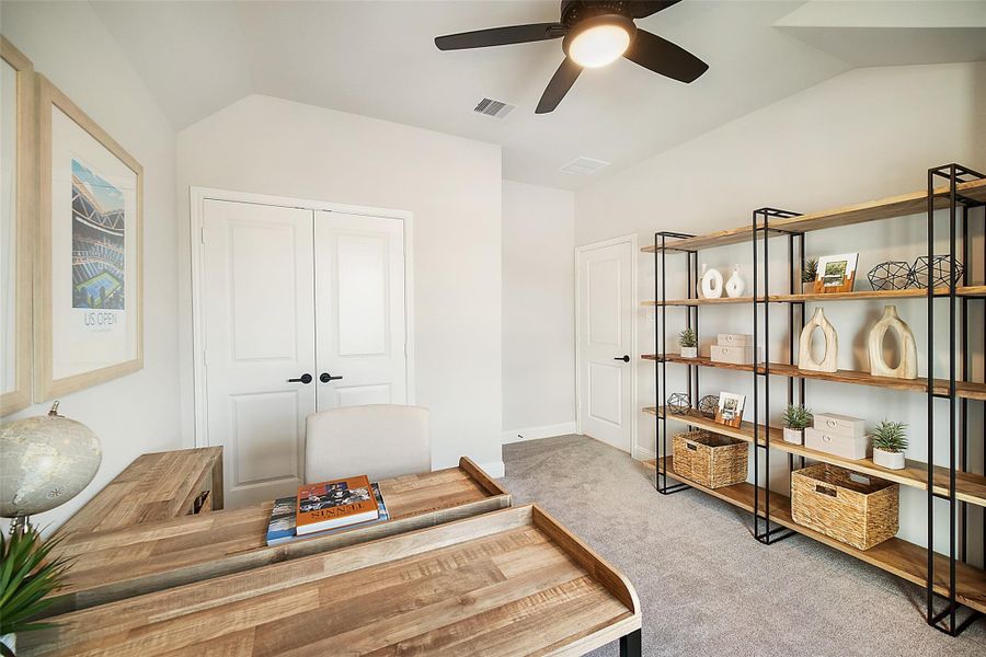 Furnished interior view inside a new home in The Highlands: Highland Duets, Porter (Image 18).