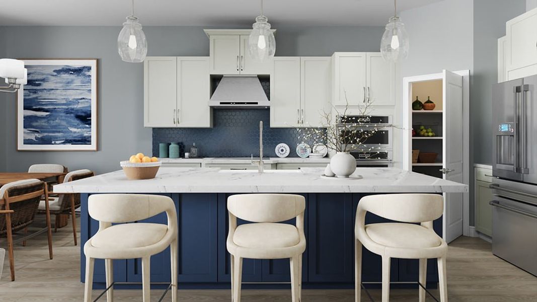 Representative furnished interior of a home built from the Florence by Taylor Morrison in Esplanade at Rivergrass, Naples (Image 4).