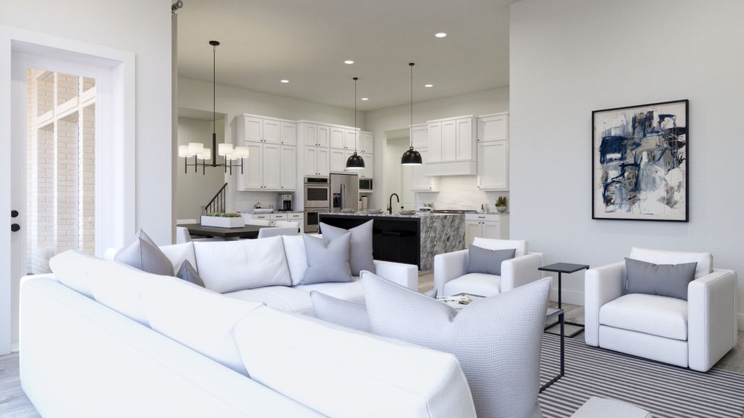 Representative furnished interior of a home built from the Griffin V by Southgate Homes in Eliana, McKinney (Image 13).