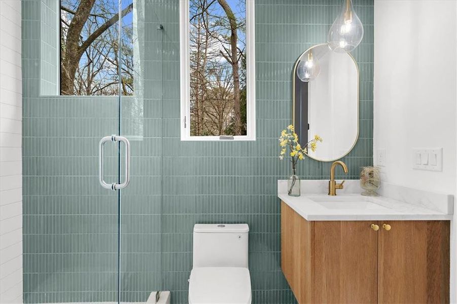 Furnished interior view inside a new home in , Atlanta (Image 63).