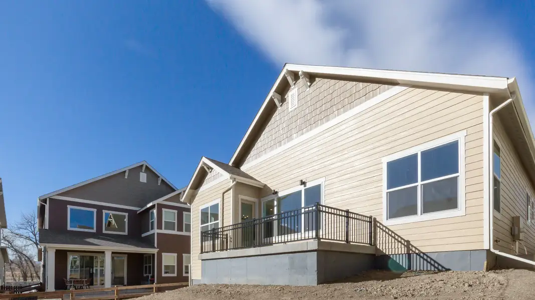 Exterior details and patio area of a home in Dillon Pointe - Journey, Broomfield (Image 3).