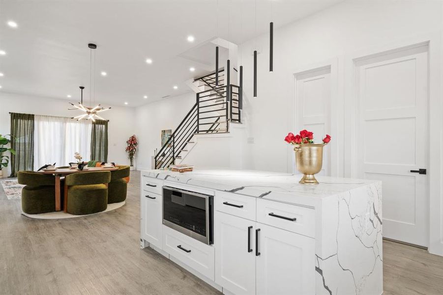 Furnished interior view inside a new home in , Dallas (Image 13).