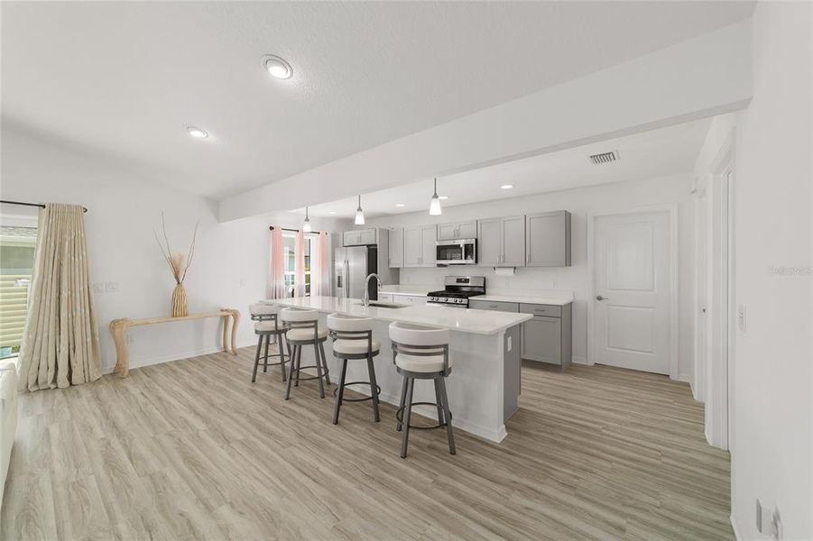 Furnished interior view inside a new home in , The Villages (Image 14).