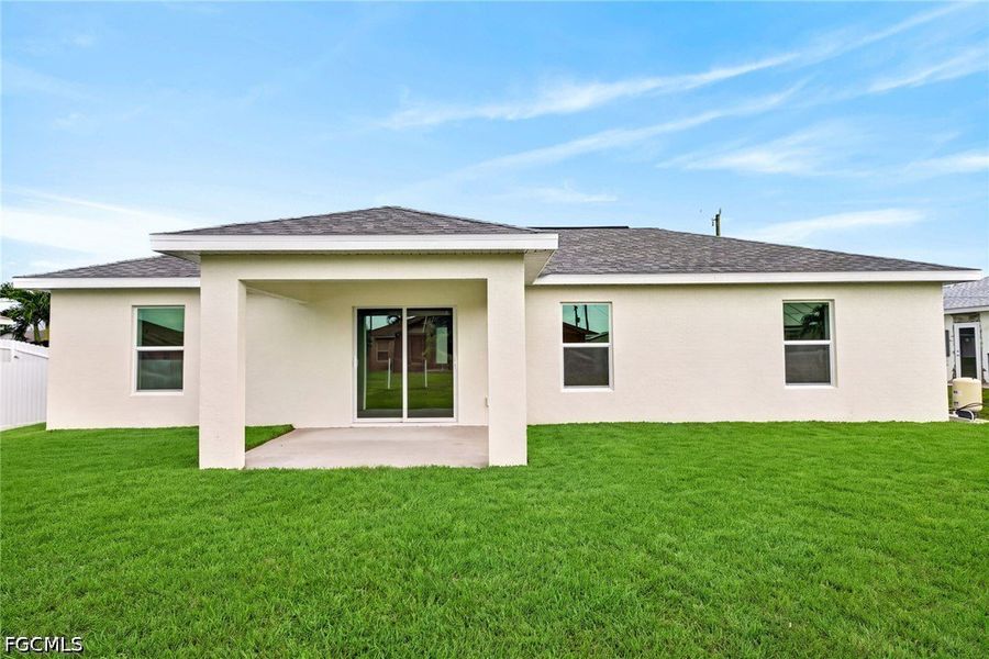 Exterior details and patio area of a home in Cape Coral, Cape Coral (Image 3).