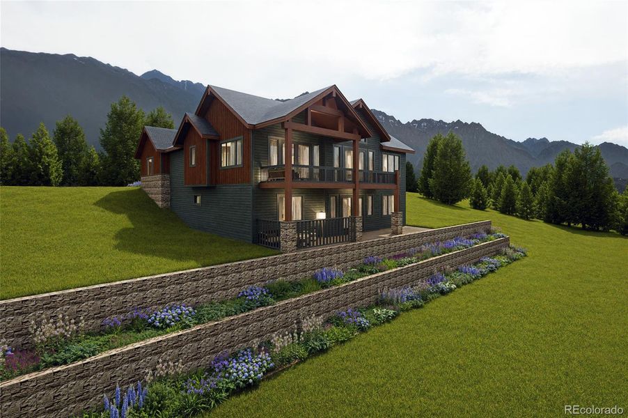 Front exterior of a new home in , Granby, CO, highlighting curb appeal (Image 22).