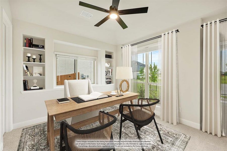 Furnished interior view inside a new home in Sunrise at Garden Valley 60-79, Waxahachie (Image 10).