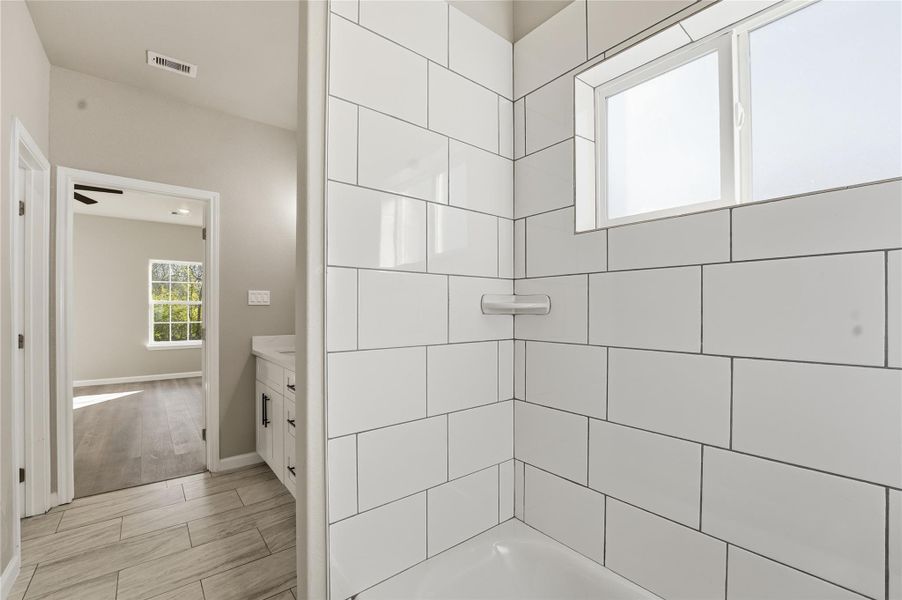 Furnished interior view inside a new home in , Crosby (Image 10).