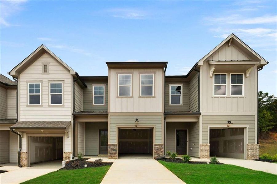 Front exterior of a new home in , Cedartown, GA, highlighting curb appeal (Image 36).