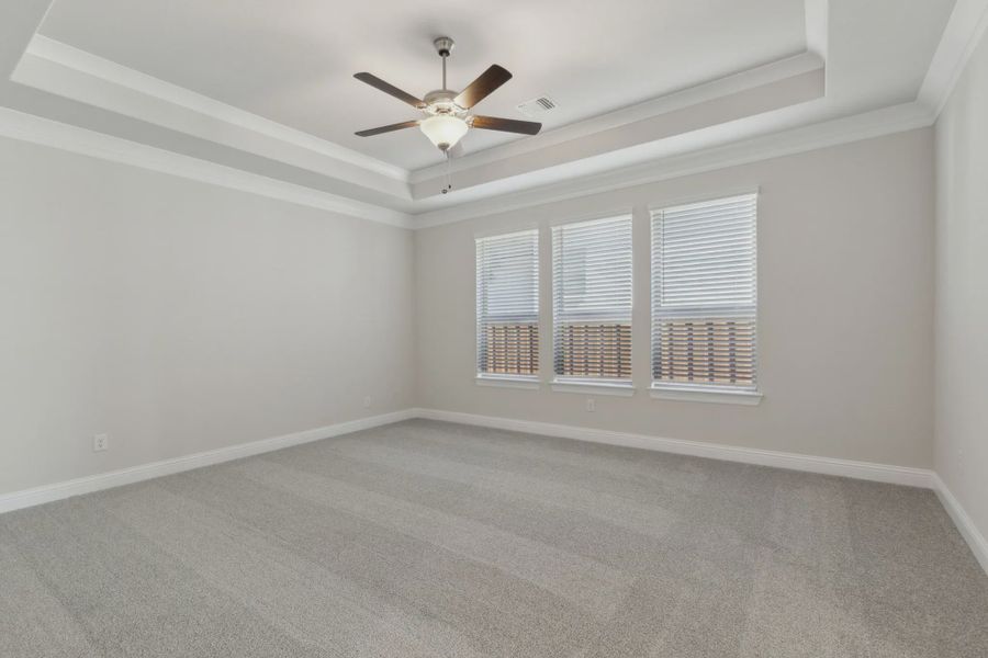 Representative unfurnished interior of a home built from the Andover by Chesmar Homes in Karis, Crowley (Image 10).