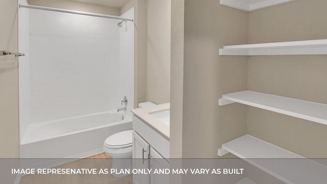 Representative furnished interior of a home built from the The Ozark by D.R. Horton in Rosenbusch Ranch, Leander (Image 16).