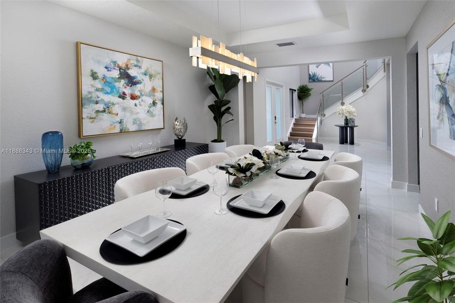 Furnished interior view inside a new home in , Miami (Image 6).
