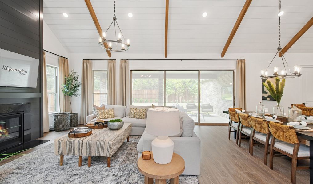 Great room with shiplap over the fireplace Great room with shiplap over the fireplace
