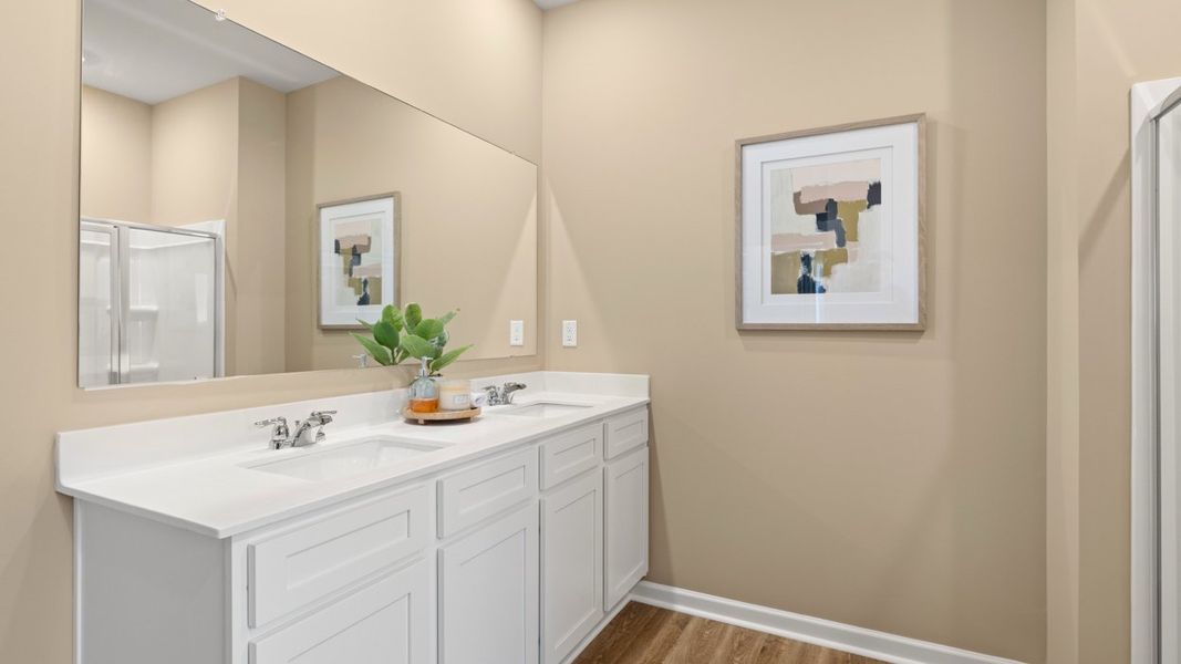Representative furnished interior of a home built from the Aria by D.R. Horton in Newton Bridge Crossing, Athens (Image 25).