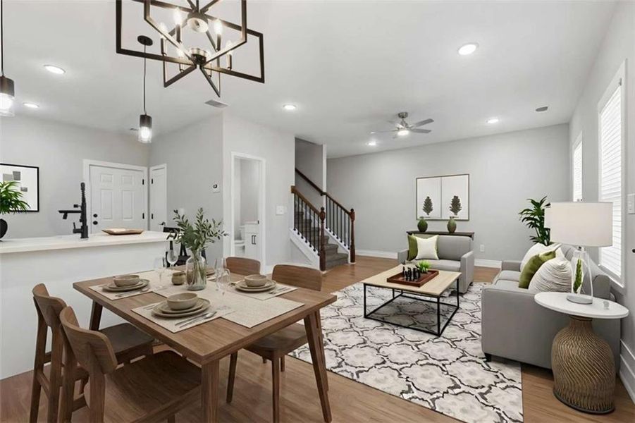 Furnished interior view inside a new home in , Griffin (Image 14).