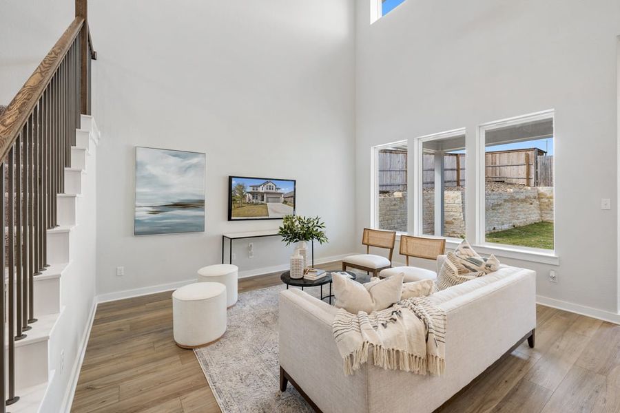 Furnished interior view inside a new home in Park Collection at Lariat, Liberty Hill (Image 16).