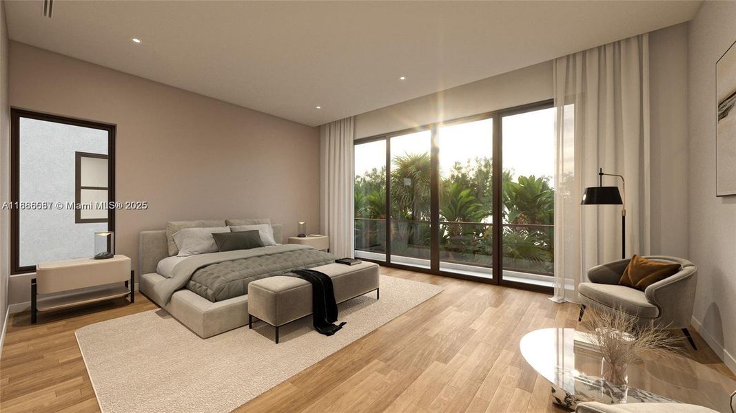 Furnished interior view inside a new home in , Miami (Image 3).