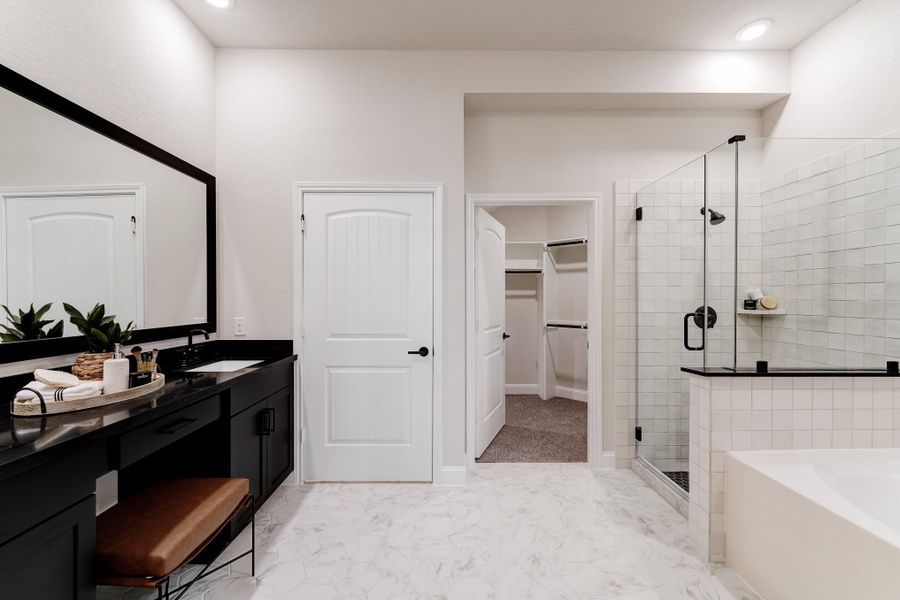 Representative furnished interior of a home built from the Messina by Beazer Homes in Bridgeland: Signature Collection, Cypress (Image 8).