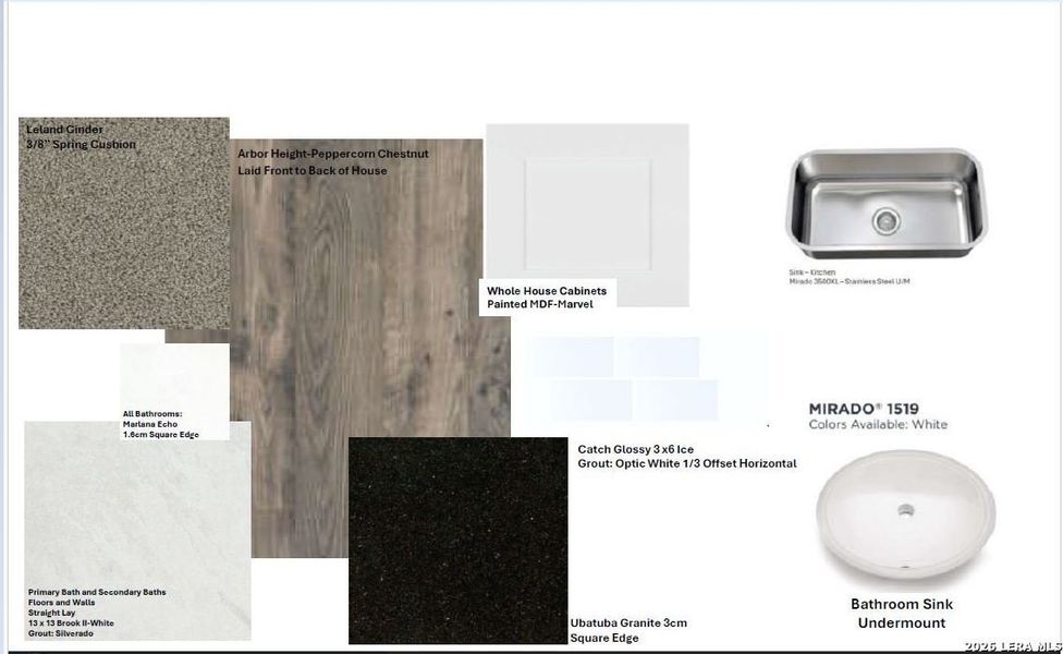 Sample of building materials used in homes in Summerlin, San Antonio (Image 5).