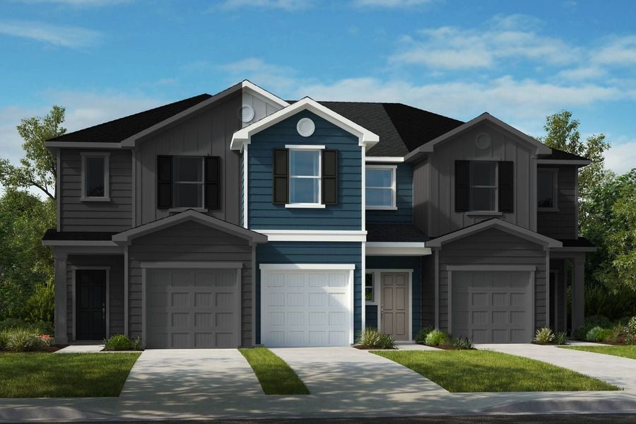 Representative exterior photo of a completed home built from the 1359 Modeled by KB Home in Brooks Mill - Edge Series, Durham, NC (Image 10).