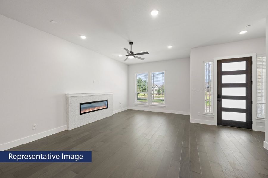 Representative unfurnished interior of a home built from the Buckeye R by First Texas Homes in The Abbey at Mercer Crossing, Farmers Branch (Image 7). Representative unfurnished interior of a home built from the Buckeye R by First Texas Homes in The Abbey at Mercer Crossing, Farmers Branch (Image 7).