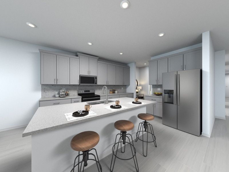 Furnished interior view inside a new home in The Grove at Stuart Crossing - Signature Series, Bartow (Image 3). Furnished interior view inside a new home in The Grove at Stuart Crossing - Signature Series, Bartow (Image 3).