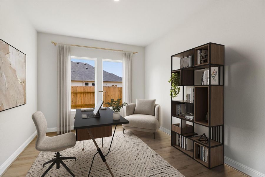 Furnished interior view inside a new home in Woodhavyn 60', Magnolia (Image 7).