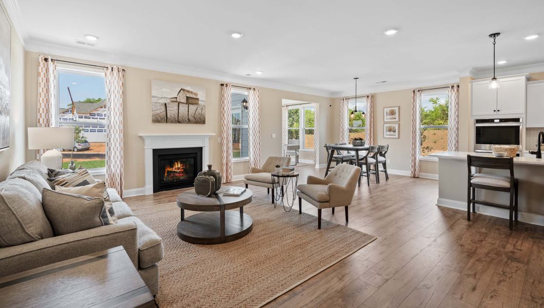 Representative furnished interior of a home built from the HAMPSHIRE by D.R. Horton in Adams Glen, Greenville (Image 18).