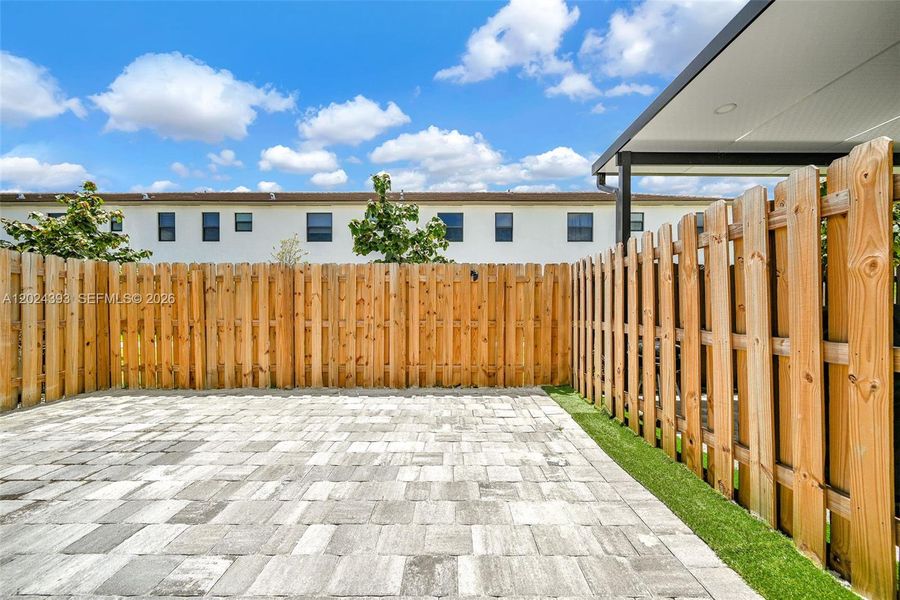 Exterior details and patio area of a home in , Miami (Image 32). Exterior details and patio area of a home in , Miami (Image 32).