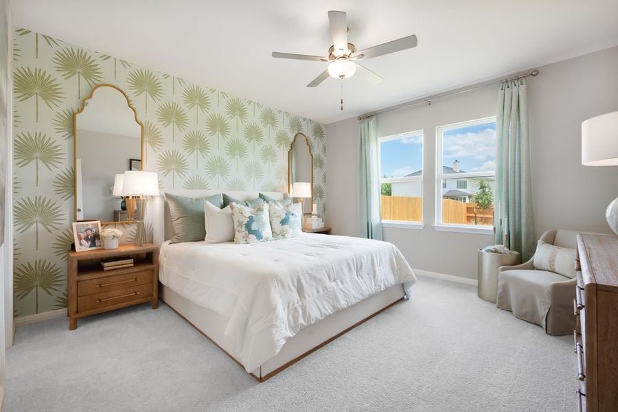 Representative furnished interior of a home built from the Hawk by Taylor Morrison in Longview 40s, Del Valle (Image 12).