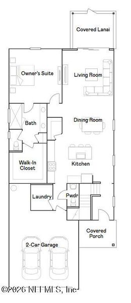 2D floor plan layout of this home in Silver Falls Single Family at SilverLeaf, St. Augustine, FL (Image 3). 2D floor plan layout of this home in Silver Falls Single Family at SilverLeaf, St. Augustine, FL (Image 3).