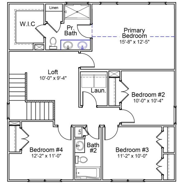 2D floor plan layout of this home in Braxton Place, Moore, SC (Image 3).