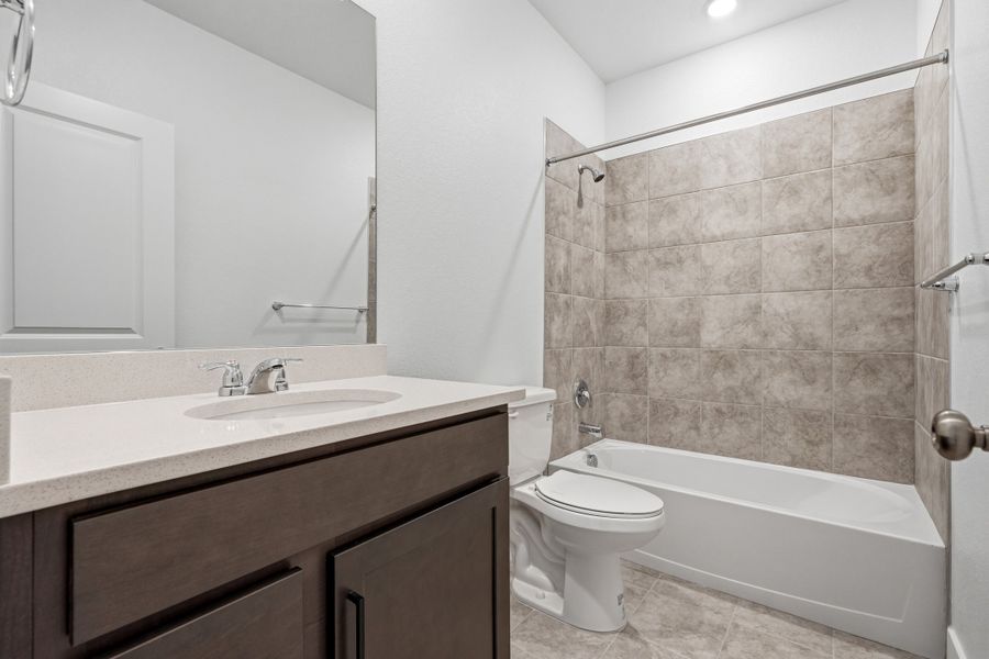 Furnished interior view inside a new home in Trailstone, Arvada (Image 26).