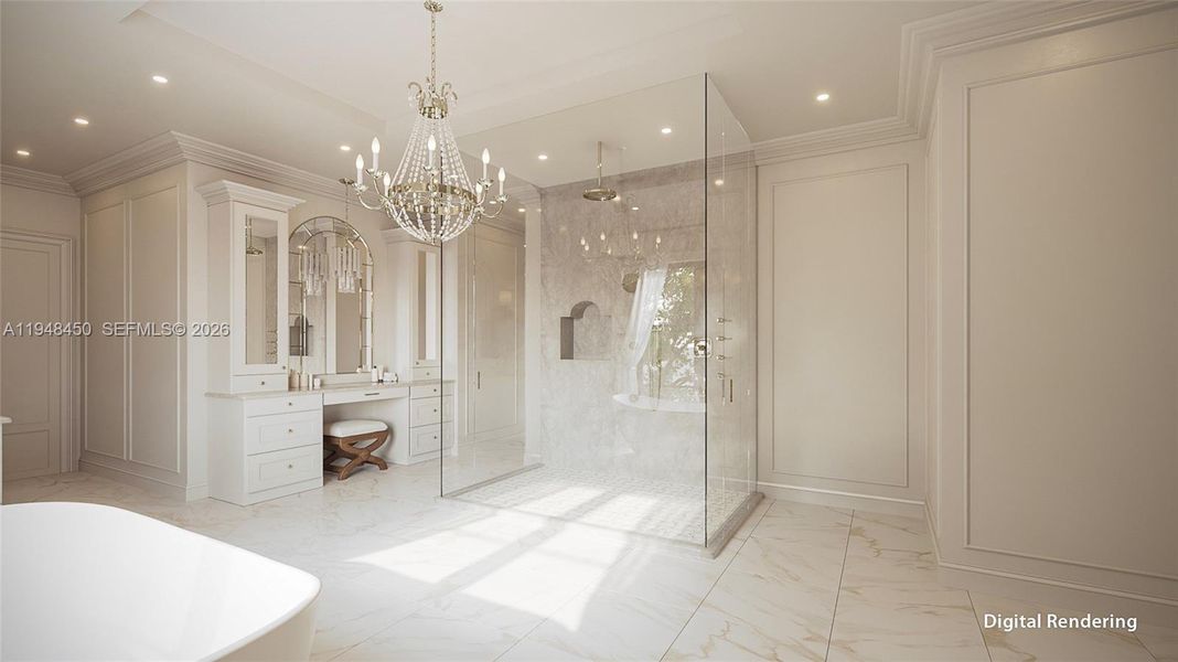 Primary Bathroom Rendering