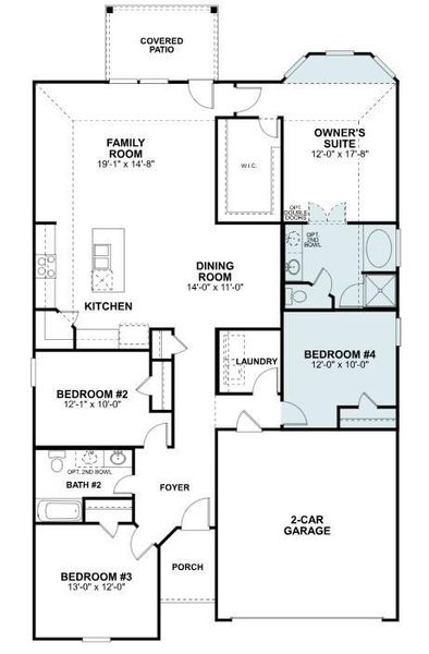 2D floor plan layout of this home in Summerview, Fulshear, TX (Image 4).