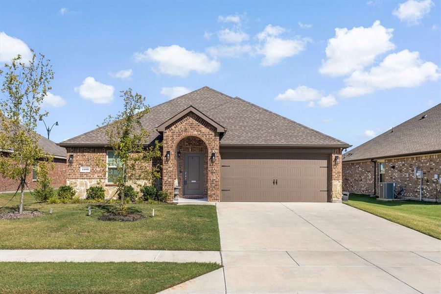Front exterior of a new home in Winchester Crossing, Princeton, TX, highlighting curb appeal (Image 18). Front exterior of a new home in Winchester Crossing, Princeton, TX, highlighting curb appeal (Image 18).
