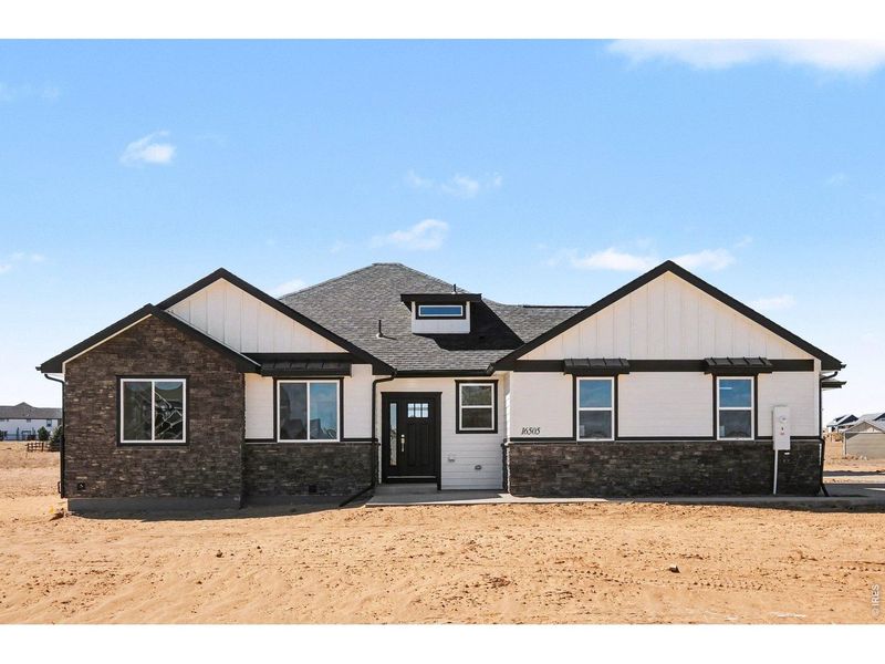 Front exterior of a new home in , Platteville, CO, highlighting curb appeal (Image 23).