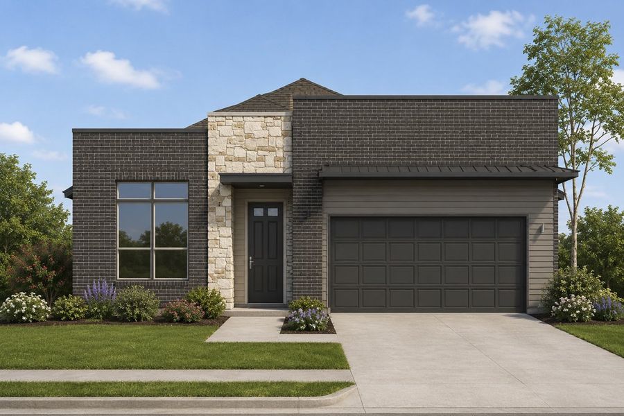Representative exterior photo of a completed home built from the The Olive by Lillian Custom Homes in Hickory Hill, Sherman, TX (Image 7).