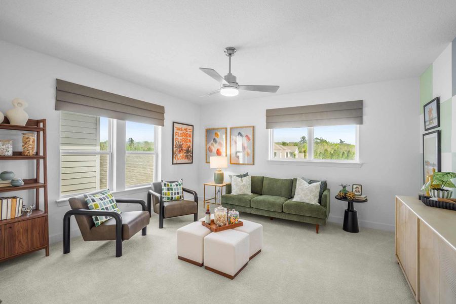 Representative furnished interior of a home built from the The Saw Mill by David Weekley Homes in Mariposa at EverRange, Jacksonville (Image 6). Representative furnished interior of a home built from the The Saw Mill by David Weekley Homes in Mariposa at EverRange, Jacksonville (Image 6).