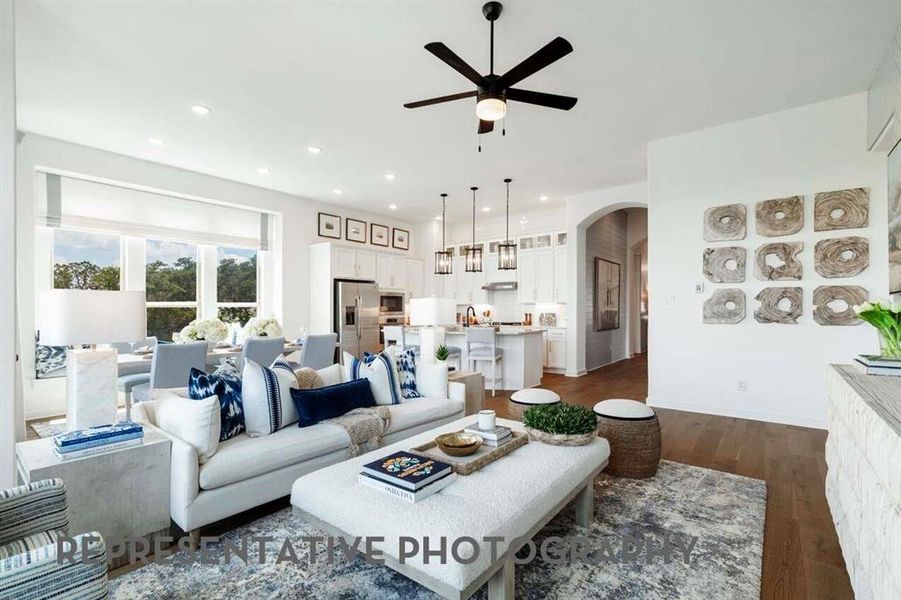 Furnished interior view inside a new home in Tavolo Park, Fort Worth (Image 27). Furnished interior view inside a new home in Tavolo Park, Fort Worth (Image 27).