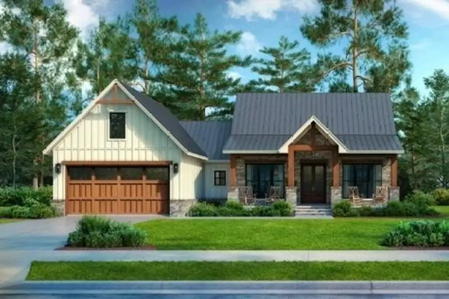 Front exterior of a new home in , Jasper, GA, highlighting curb appeal (Image 1). Front exterior of a new home in , Jasper, GA, highlighting curb appeal (Image 1).