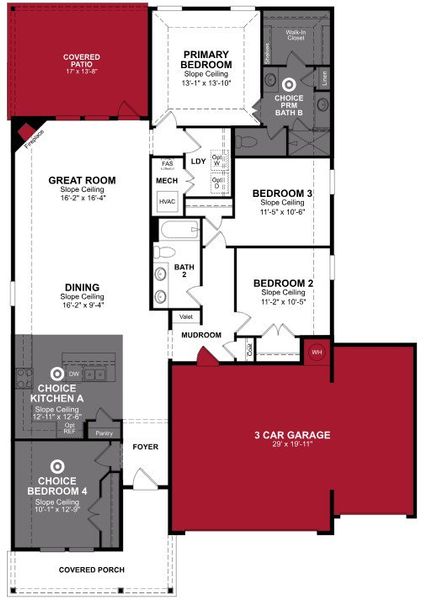 2D floor plan layout of this home in Verandah, Royse City, TX (Image 3).