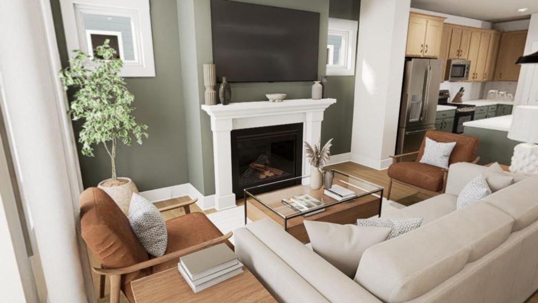 Furnished interior view inside a new home in Wendell Falls, Wendell (Image 3).
