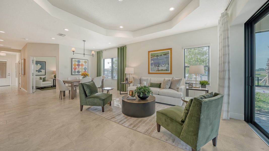 Representative furnished interior of a home built from the Sandcastle 2 by Neal Communities in Vistera of Venice, Venice (Image 11).