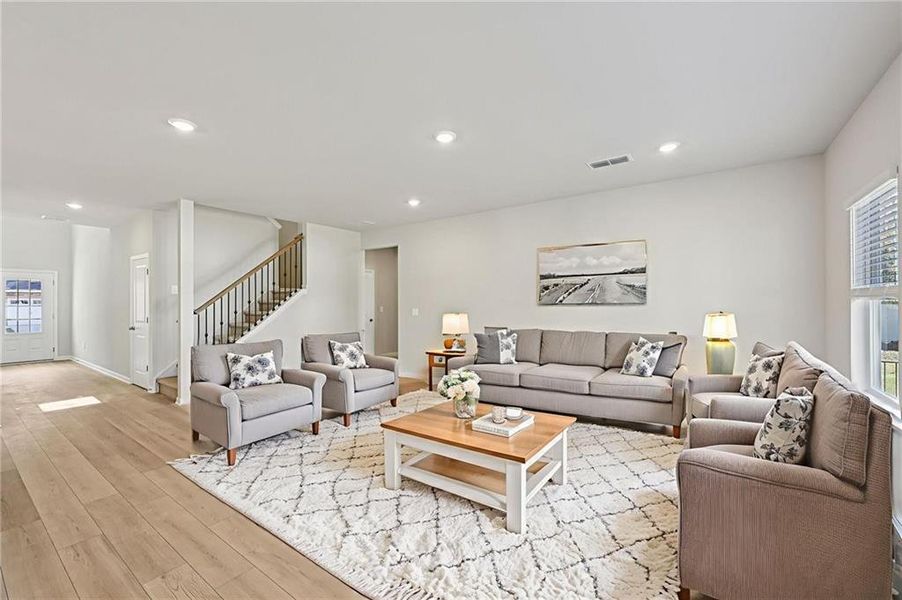 Furnished interior view inside a new home in The Oaks at Dawson, Dawsonville (Image 7).