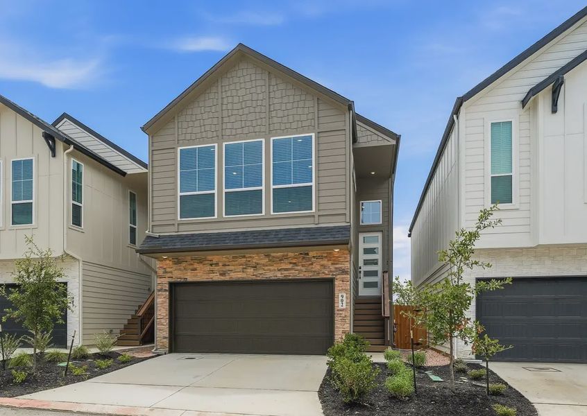 Front exterior of a new home in Rose Hill, San Antonio, TX, highlighting curb appeal (Image 2).