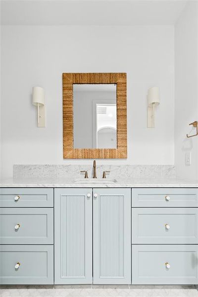 Bathroom featuring vanity