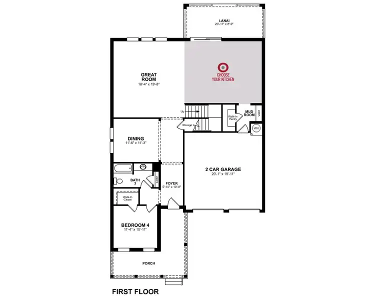 2D floor plan layout of this home in Vintner Reserve, Clermont, FL (Image 4).
