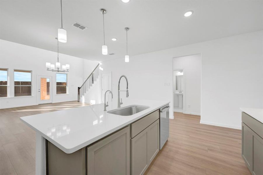 Furnished interior view inside a new home in Lily Creek at Sutton Fields, Aubrey (Image 7).
