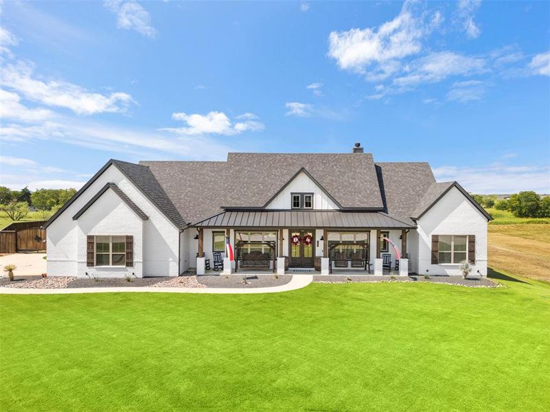Front exterior of a new home in , Waxahachie, TX, highlighting curb appeal (Image 23).